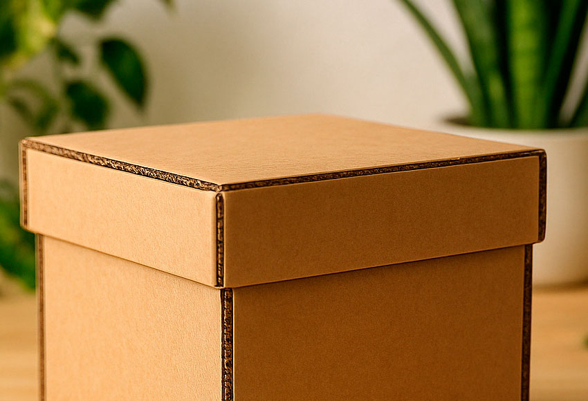 Caja de cartón con tapa